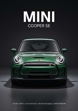 Green MINI Cooper SE