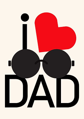 I Love Dad Text Art