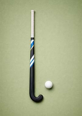 Field Hockey Stick and Ball