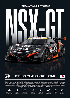 Honda ARTA NSX-GT GT500 Race Car