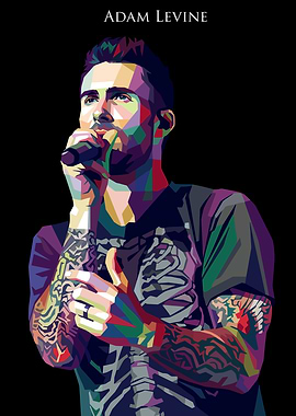 Adam Levine Pop Art Portrait