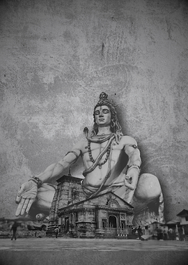 Lord Shiva Statue and Temple