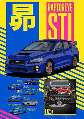 Subaru WRX STI RAPTOR EYE Poster