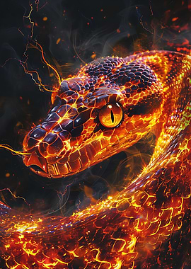 Fiery Snake Head