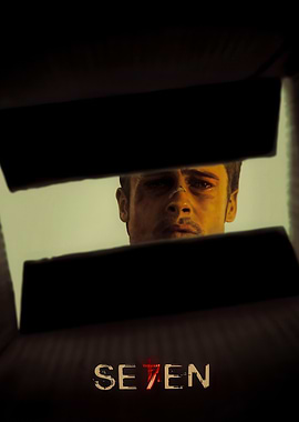 Seven Movie Poster Brad Pitt