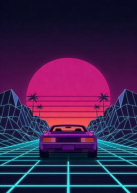Midnight Drive to the Synthwave Horizon