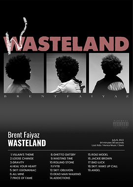 Brent Faiyaz Wasteland Album Cover