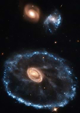 Galactic collision and ring galaxy