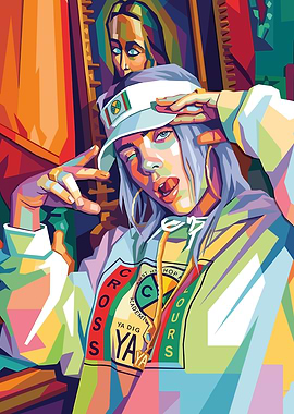 Billie Eilish Pop Art Portrait