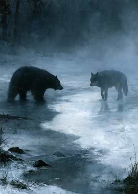 Bear and Wolf on Ice