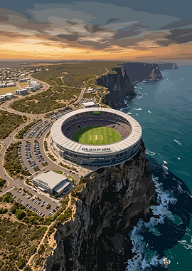 Cricket Stadium on a Cliff