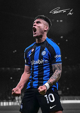 Lautaro Martinez celebrating a goal