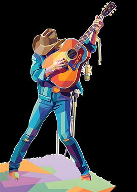 Dwight Yoakam Cowboy Playing Guitar