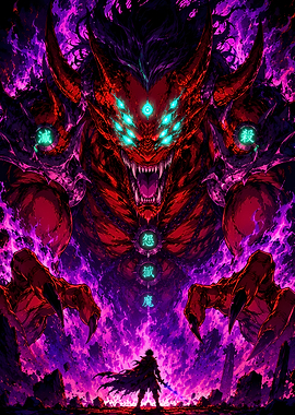 Demonic Battle with Warrior