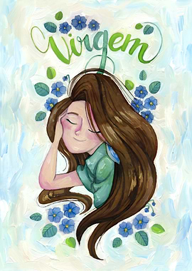 Virgem Zodiac Illustration