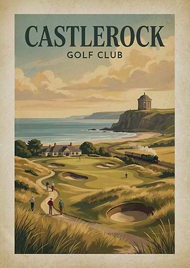 Castlerock Golf Club Vintage Poster