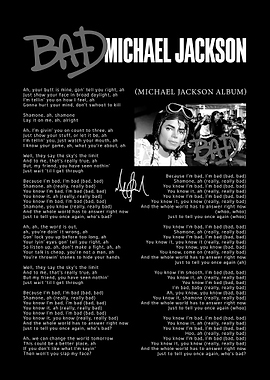 Michael Jackson BAD Album Art