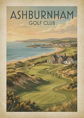 Ashburnham Golf Club Vintage Poster