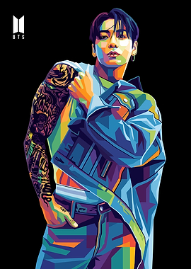 BTS Jungkook Pop Art Portrait