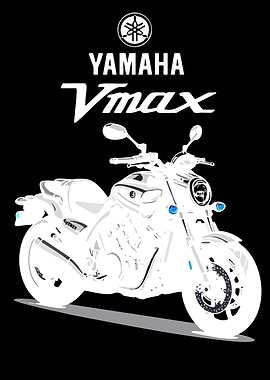 Yamaha Vmax Motorcycle Illustration