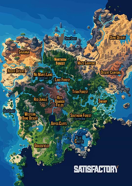 Satisfactory Game Map