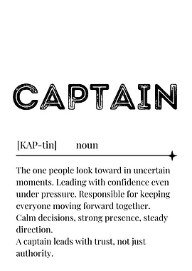 Captain Definition Poster