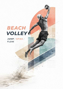 Beach Volleyball Jump Spike