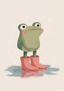 Frog in Rain Boots