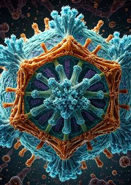 Microscopic Virus Structure