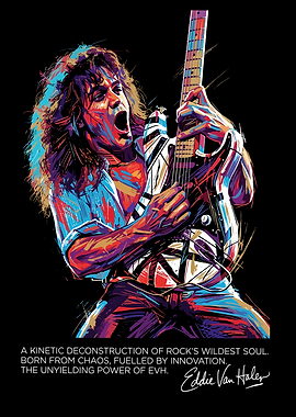 Eddie Van Halen Playing Guitar