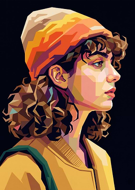 Pop Art Portrait of a Young Woman