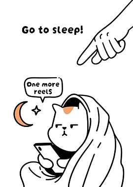 Cat scrolling on phone at night