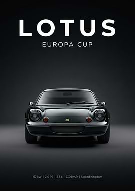 Lotus Europa Cup Car Poster