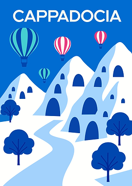 Cappadocia Hot Air Balloon Landscape