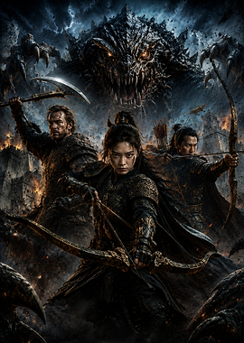 Fantasy Warriors Battle Monster