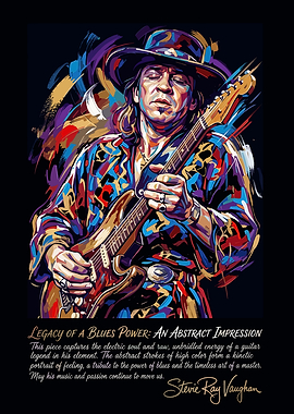 Stevie Ray Vaughan Abstract Portrait