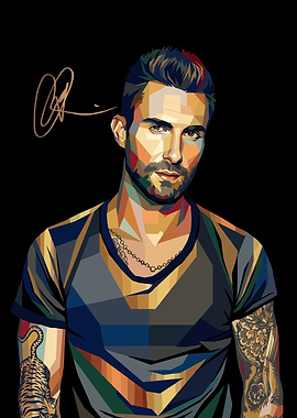 Adam Levine Pop Art Portrait