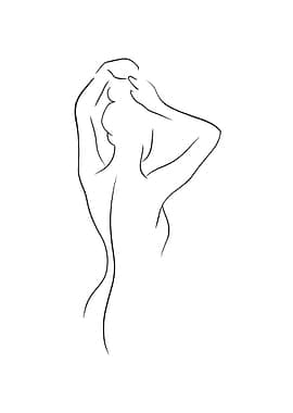 Minimalist Line Art of a Woman