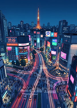 Illumination of the Tokyo Crossing