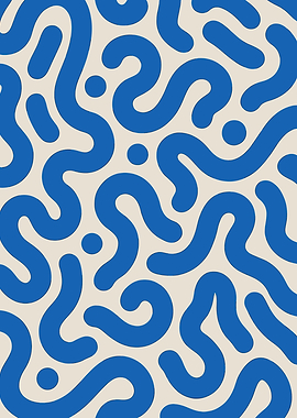 Abstract Blue and Beige Pattern