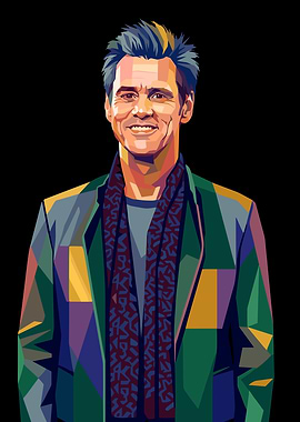 Jim Carrey Pop Art Portrait