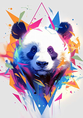 Abstract Panda Portrait
