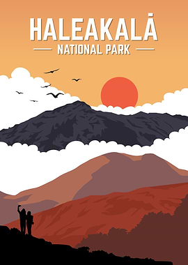 Haleakala National Park Vintage Poster