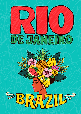 Rio de Janeiro Brazil Tropical Fruit Hat