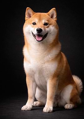 Shiba Inu Dog Portrait