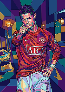 Cristiano Ronaldo Pop Art Portrait