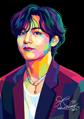 BTS V Pop Art Portrait