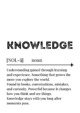 Knowledge Definition Poster