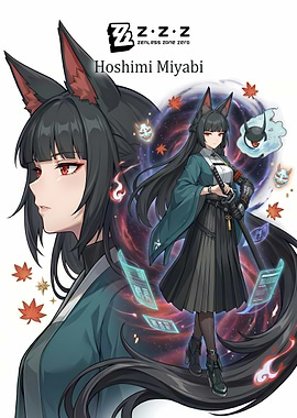 Hoshimi Miyabi' Posters | Zenless Zone Zero | Displate