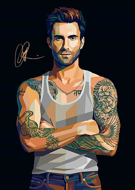 Adam Levine Pop Art Portrait